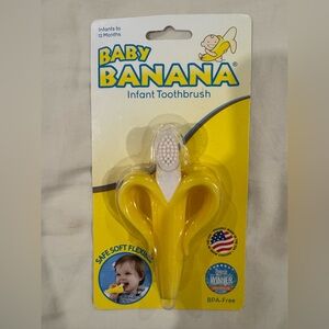 NWT baby banana infant toothbrush